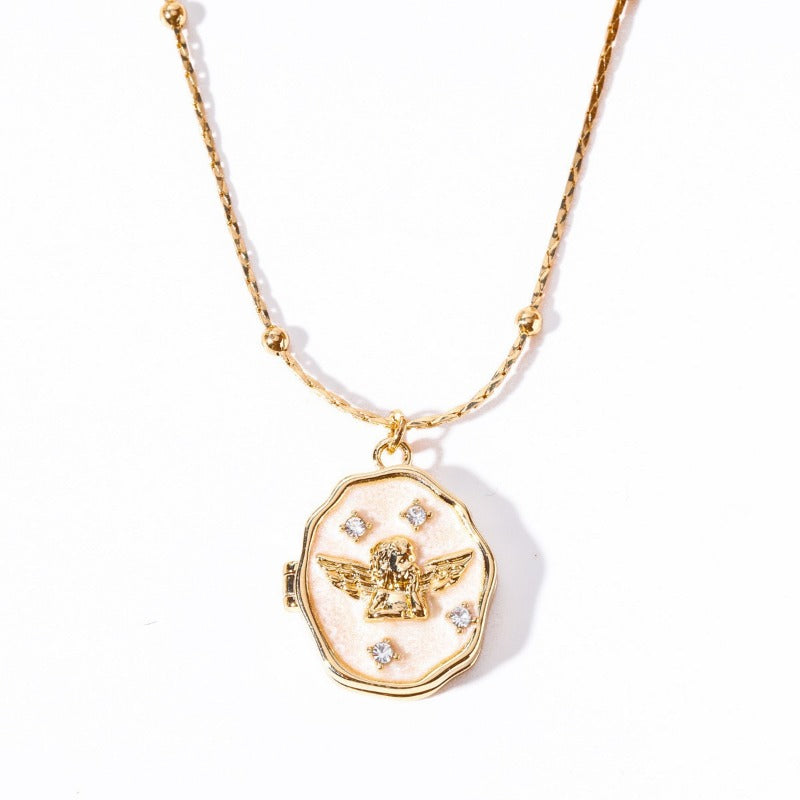 Wholesale Angel Open Close Album Box Copper Necklace